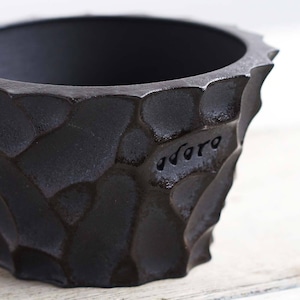 Premium by Odoro Glased Deco-Boco Pot Caudex Black S