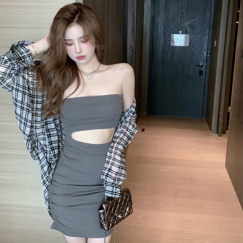 ウェストドレス サマーカジュアル格子柄シャツ 夏物 ドラファッションホール12648755949