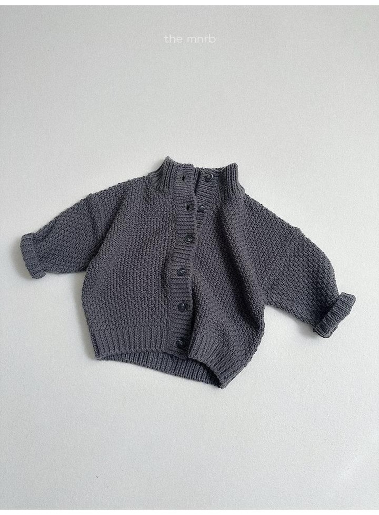 〖取寄〗韓国子供服 / 26winter / minirobe / ワッフルハイネックカーディガン / キッズ *S~XL*