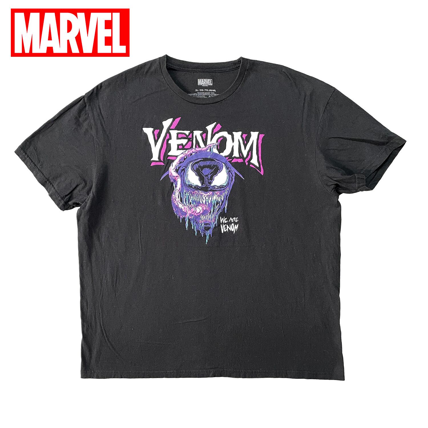 USA 古着 Tシャツ マーベル 映画 ヴェノム プリント ブラック メンズXL 