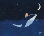 複製キャンバスプリント「夜の海ドライブ」