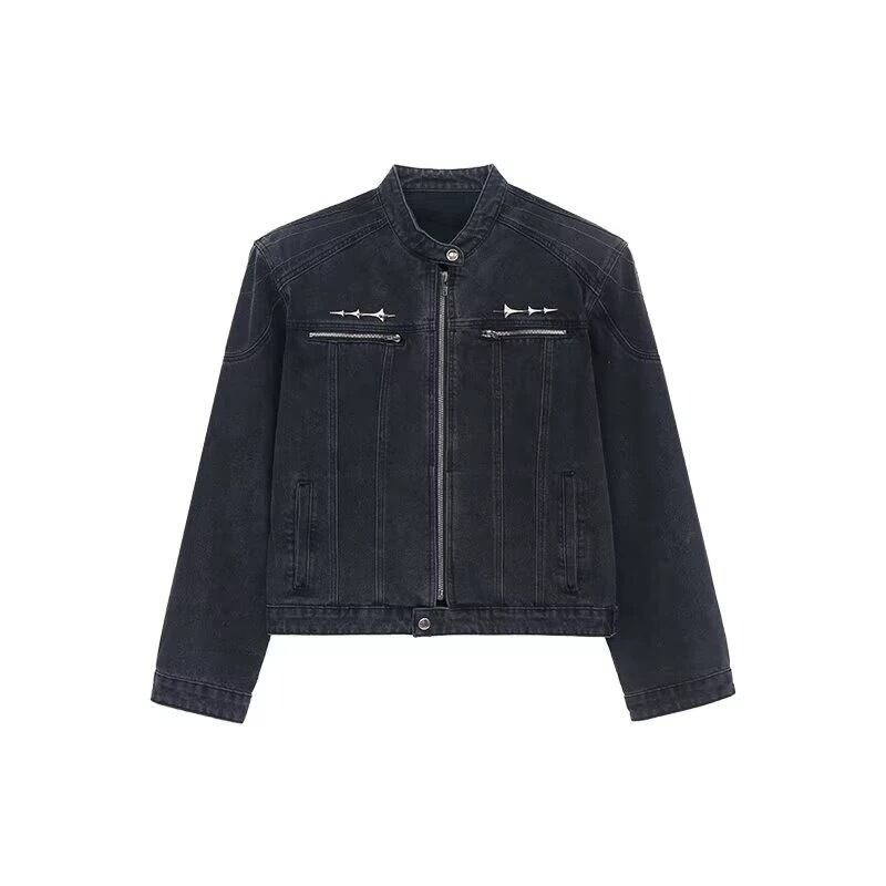一部即納】Silver batch denim jacket | Ninety-nine 