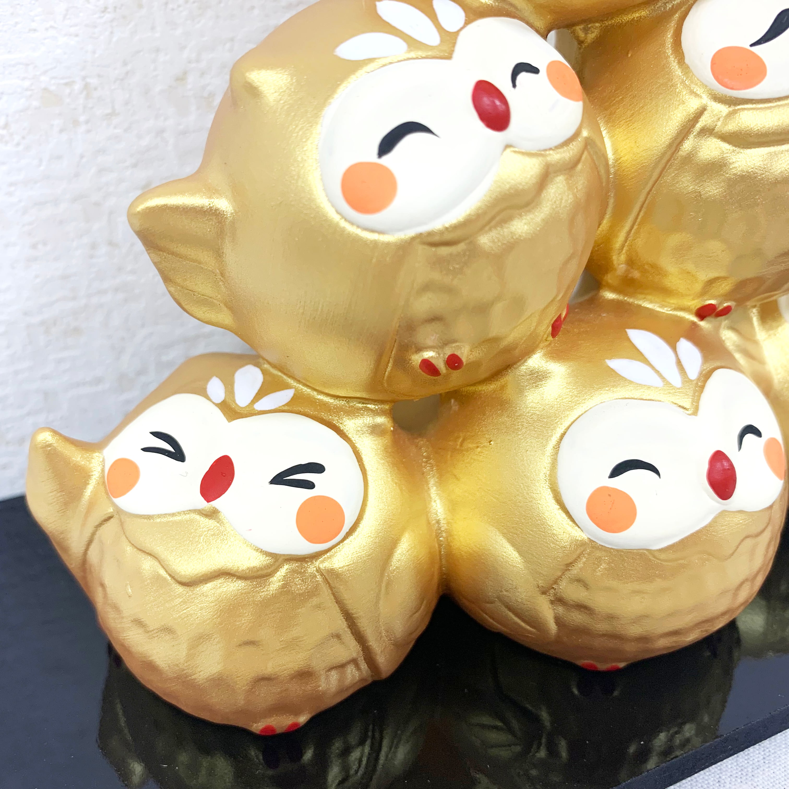 開運金運団子 金福六（ふくろう）置物 | 5291ban