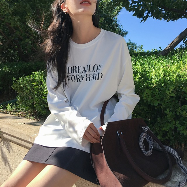 long sleeve logo t-shirt　J00176