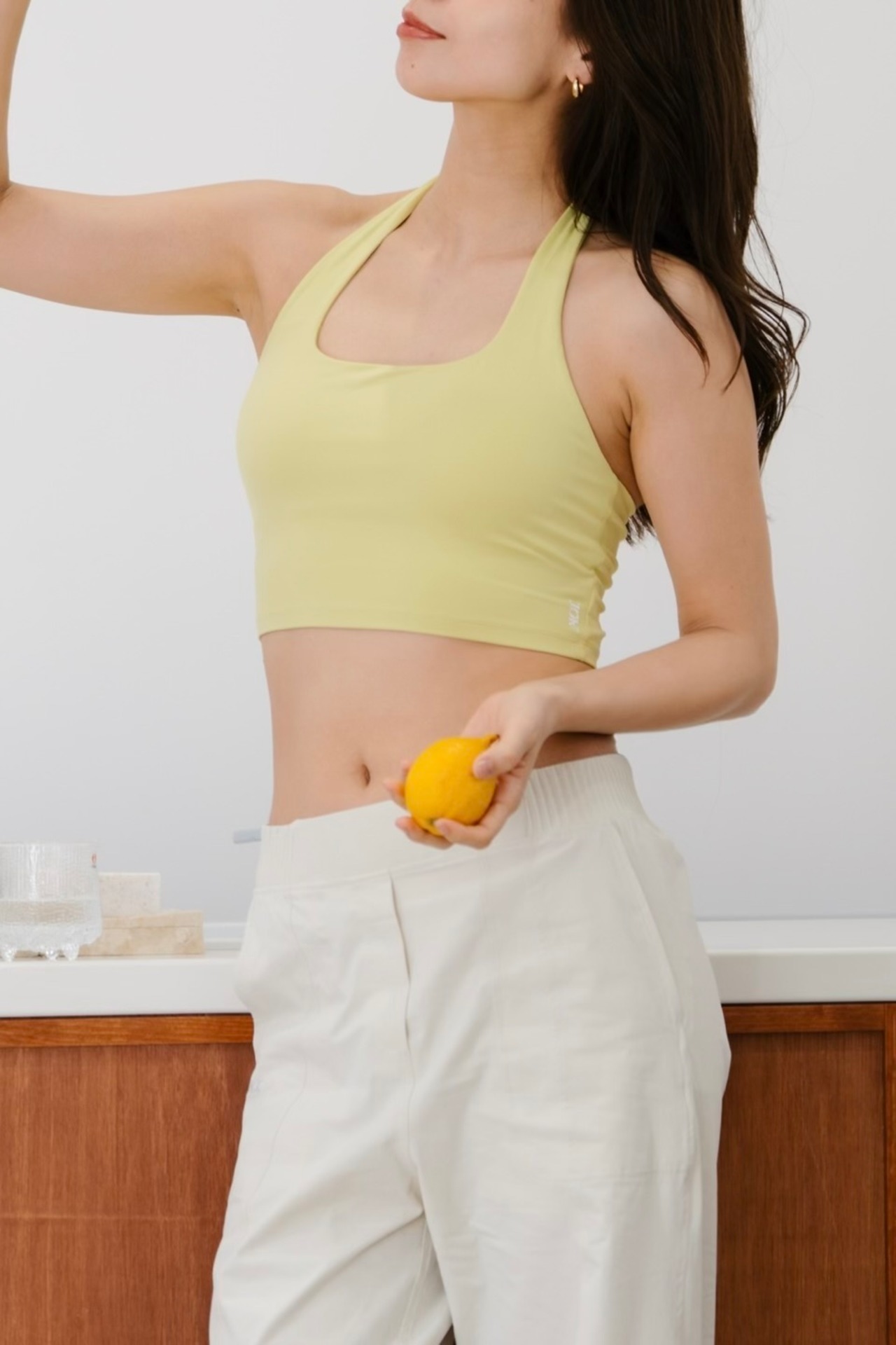 Halter Neck Gathered Back Bra Top【4 colors】