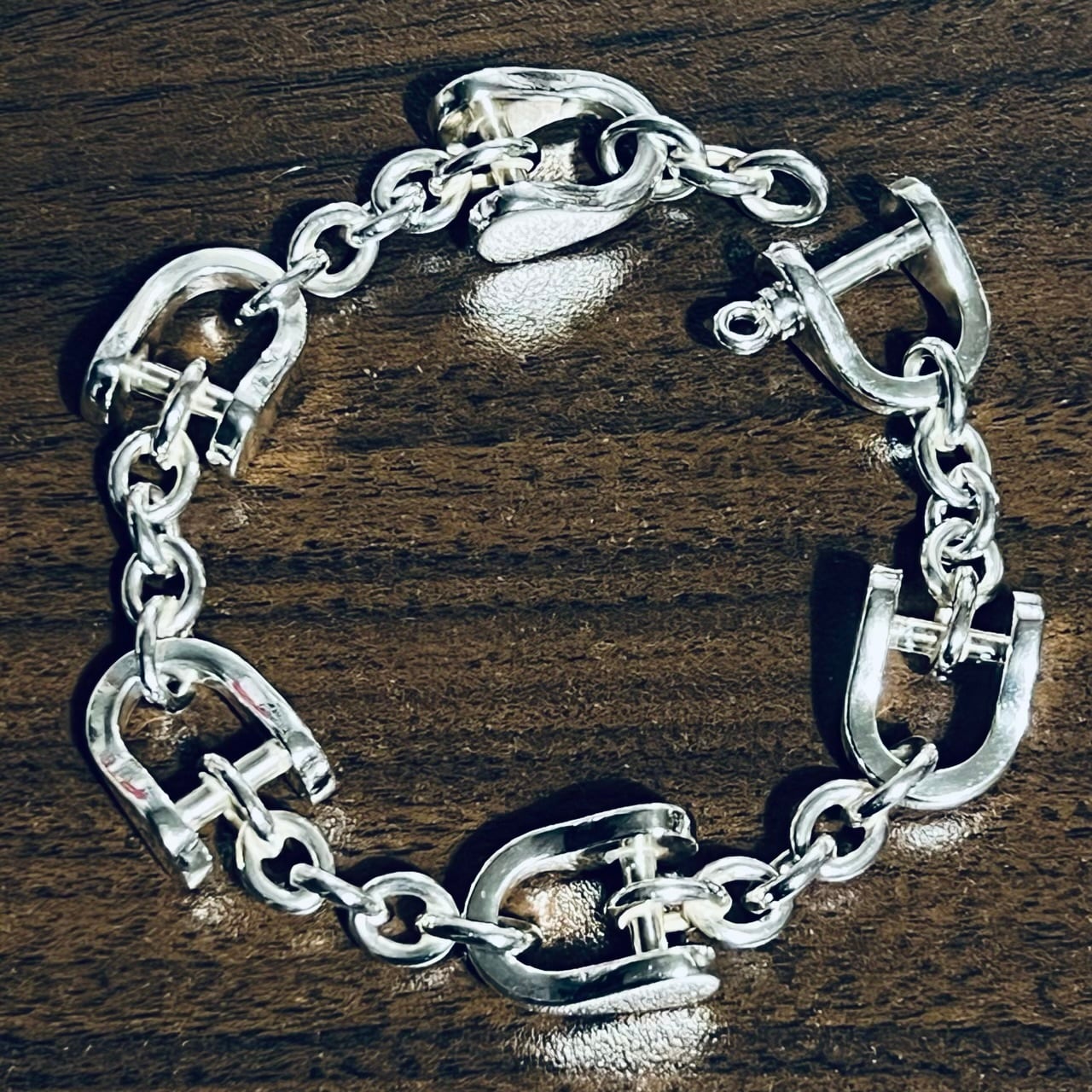 VINTAGE TIFFANY & CO. Shackle Link Bracelet Sterling Silver ...