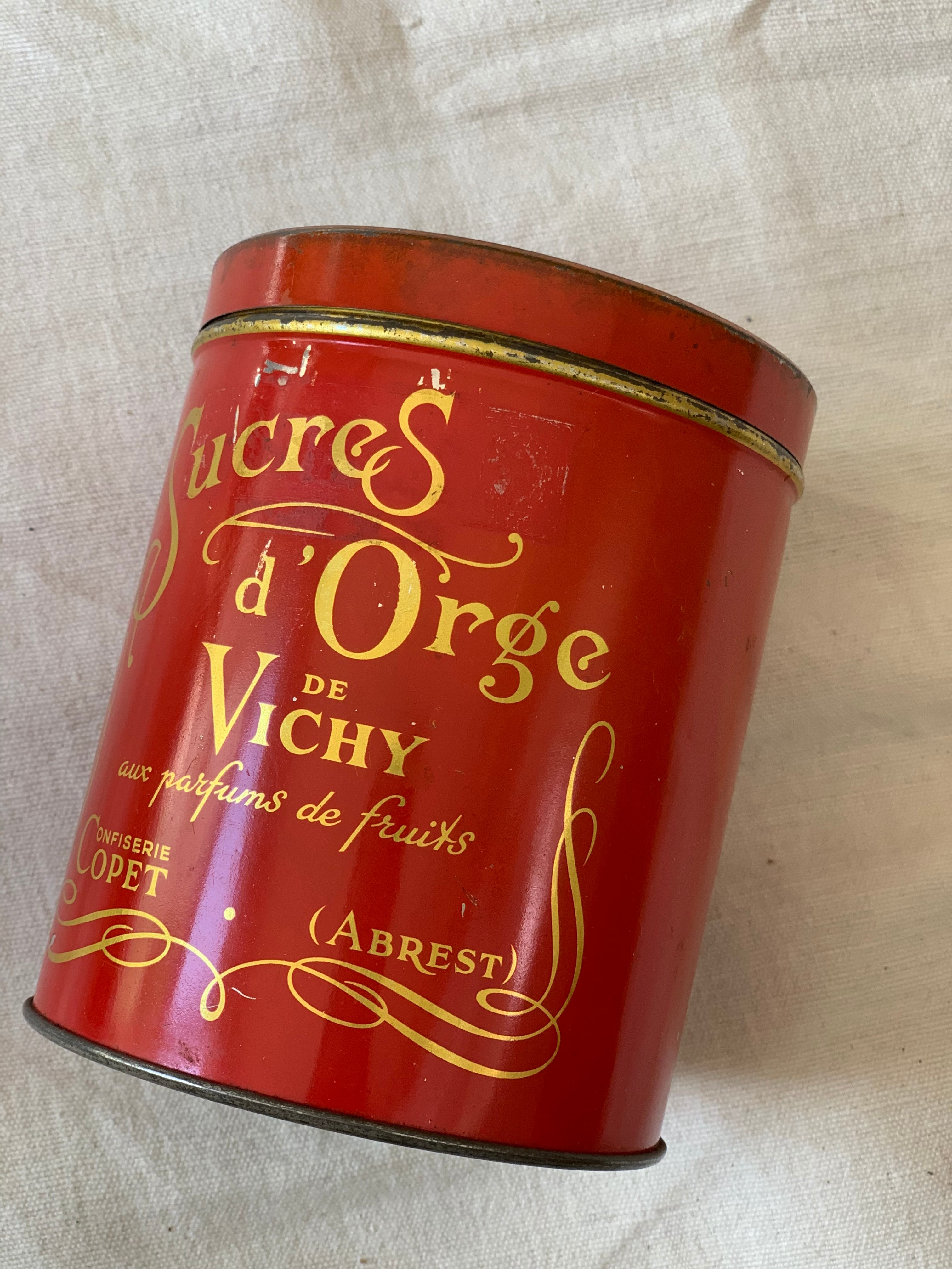 France アンティーク Vichy缶 TIN フランス gamine ガミーヌ