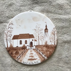 セピアの風景の陶板
