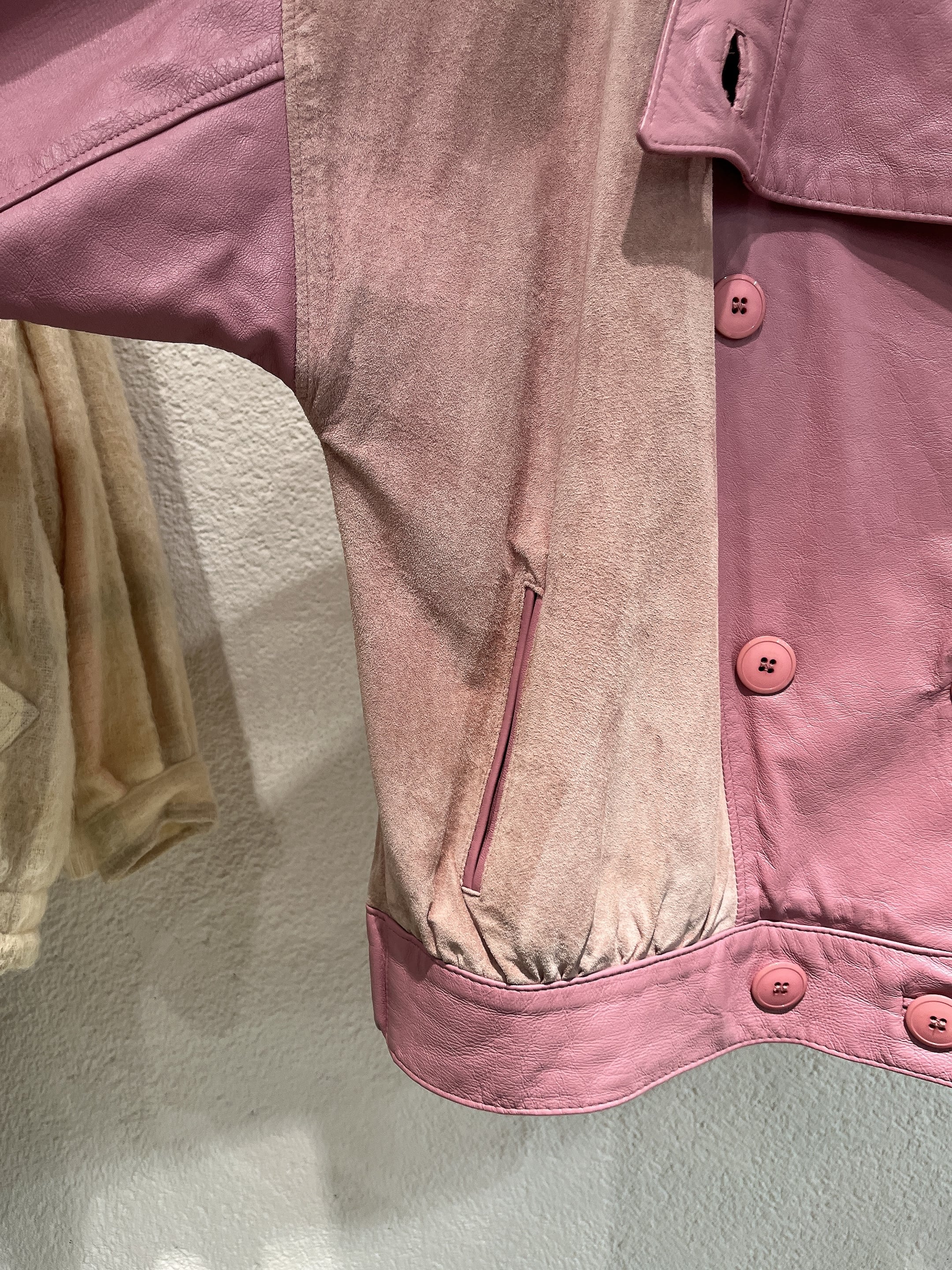 80s USA vintage smooth leather×suede jacket | CaNARi Vintage