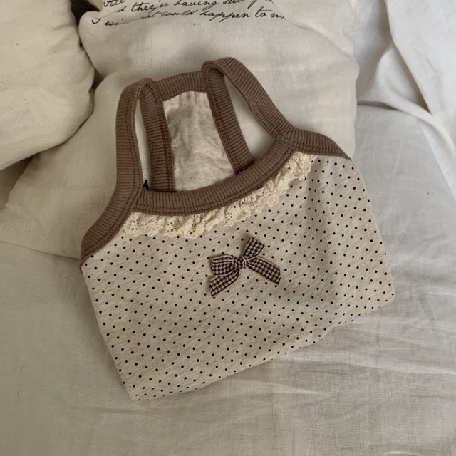 【予約】[seenii] mini dot top (brown)