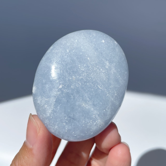 セレスタイト パームストーン12◇ Celestite ◇ 天然石・鉱物・パワーストーン