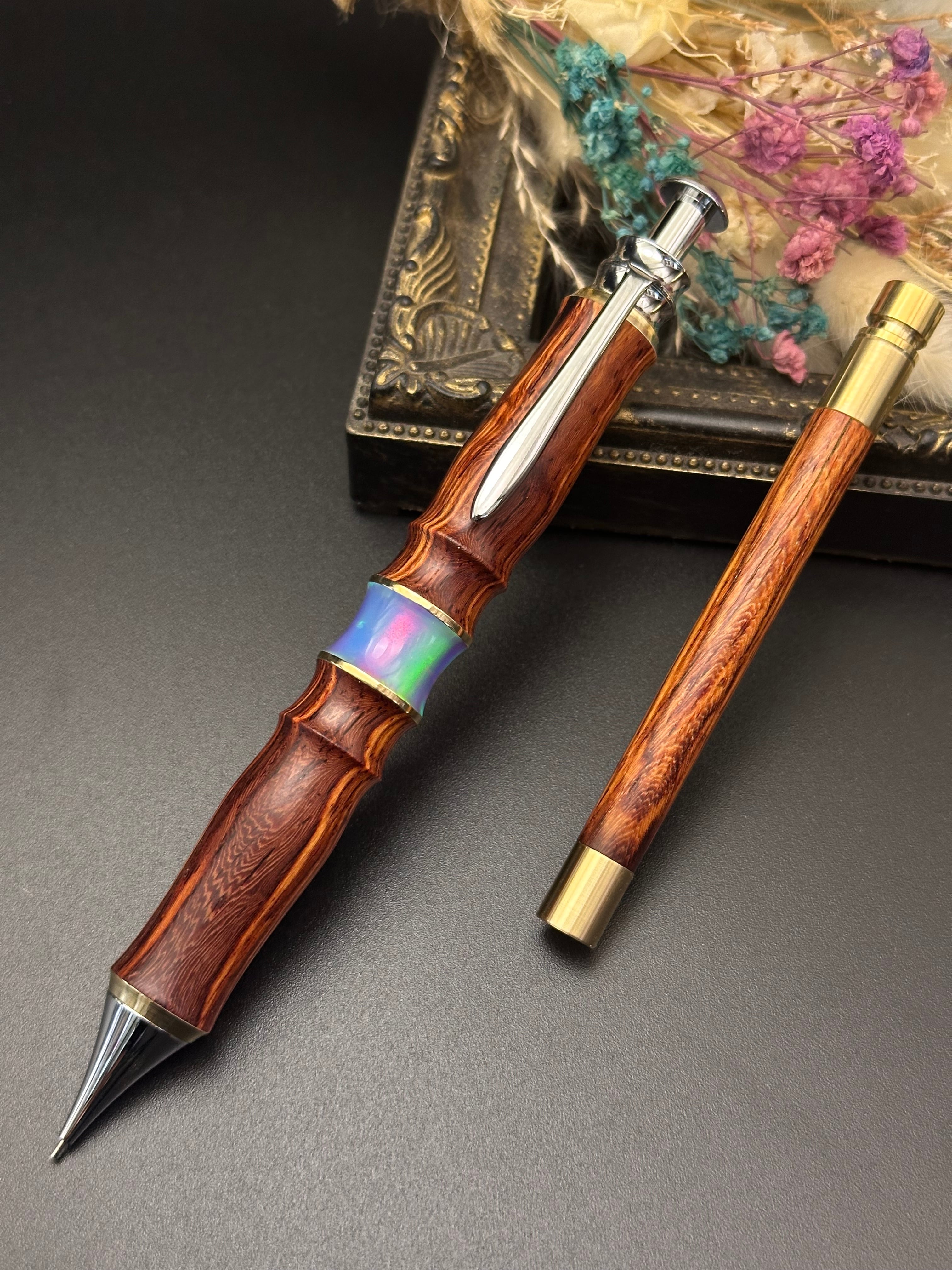 サイアミースローズ マイクロカーリー 木軸シャープペン&替芯ケース