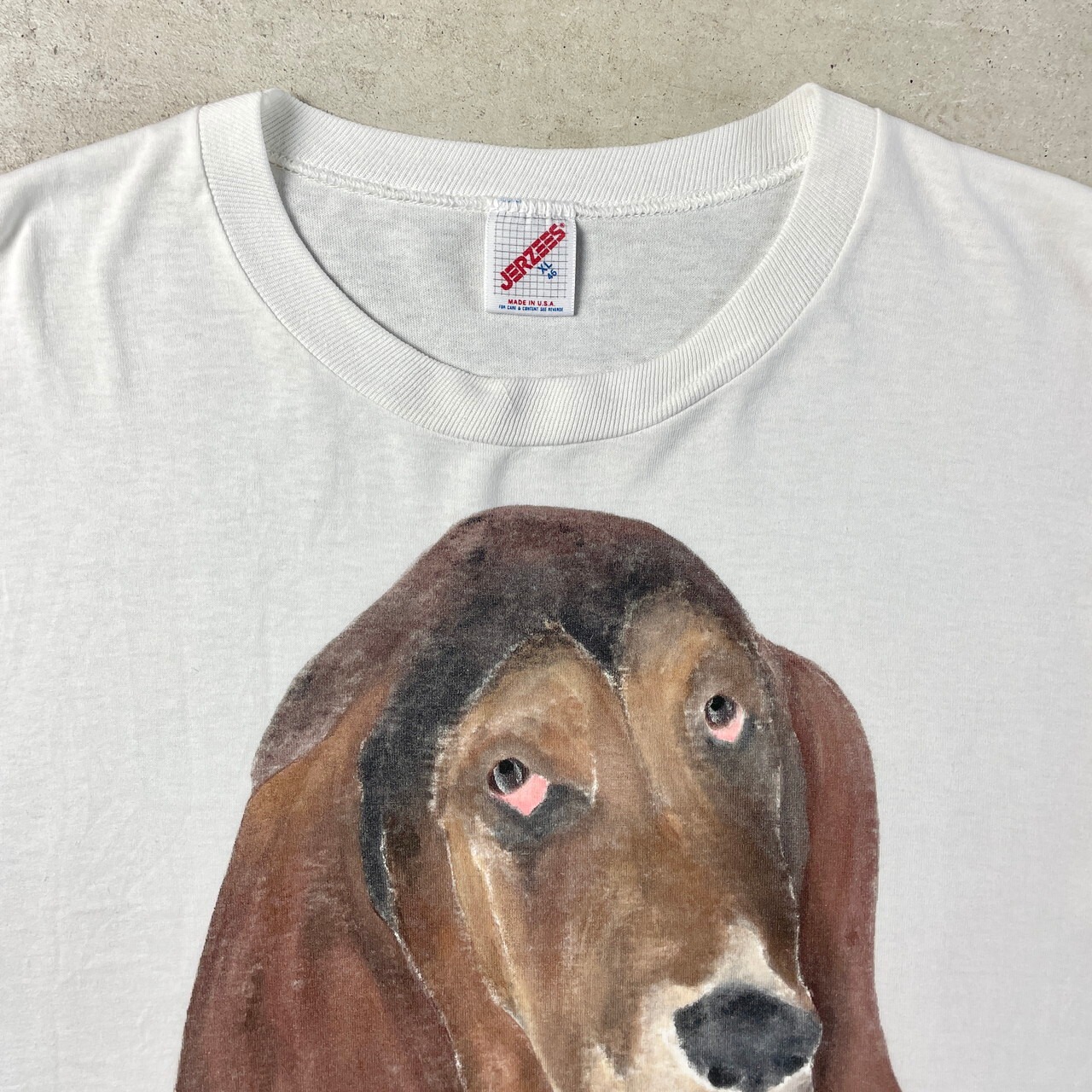 90年代 USA製 犬 アート ハンドペイント Tシャツ メンズXL 古着 90s 