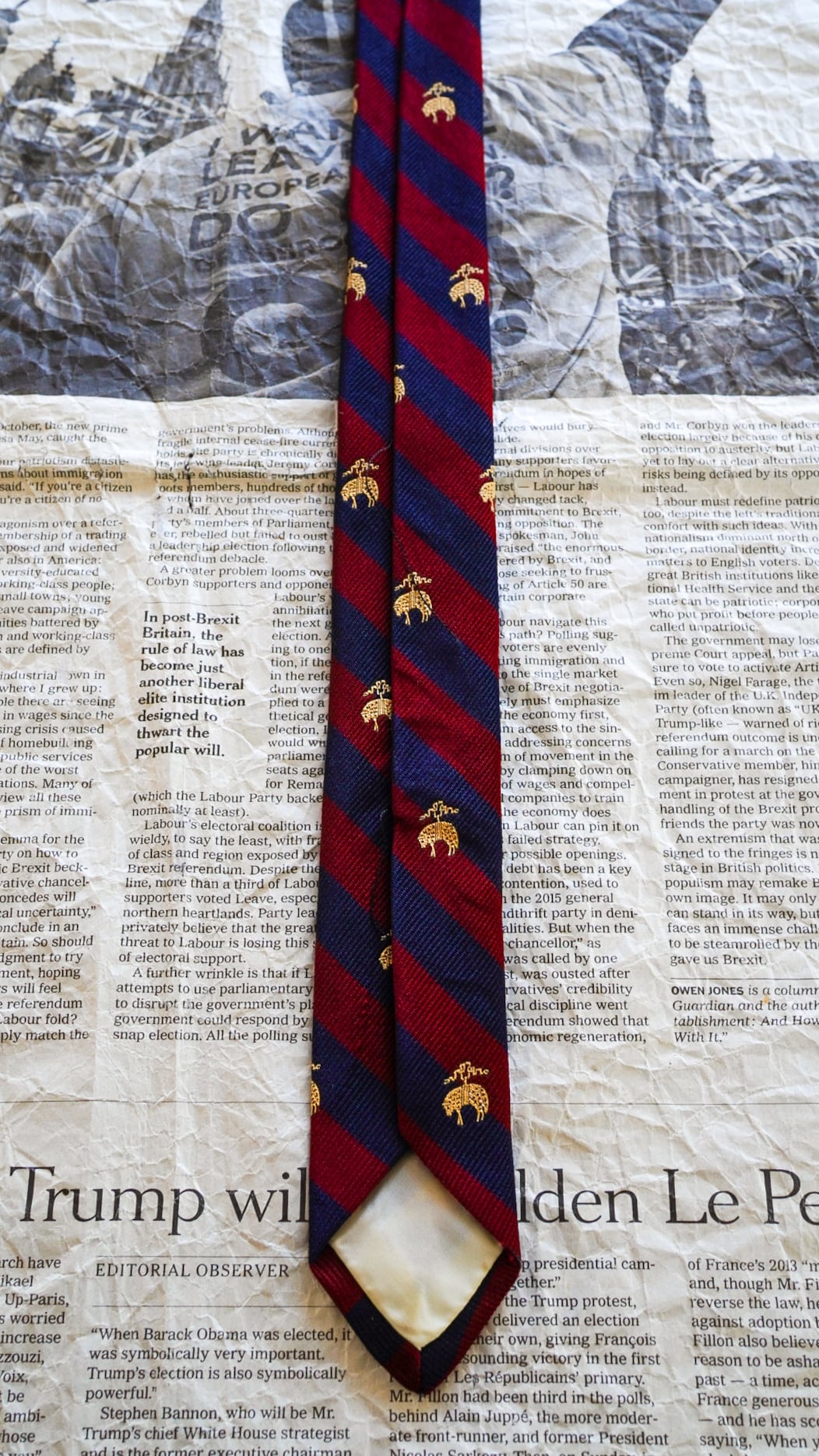 Brooks Brothers MAKERS ネクタイ ゴールデンフリース 刺繍 1960s】BROOKS BROTHERS ブルックスブラザーズ ストライプ