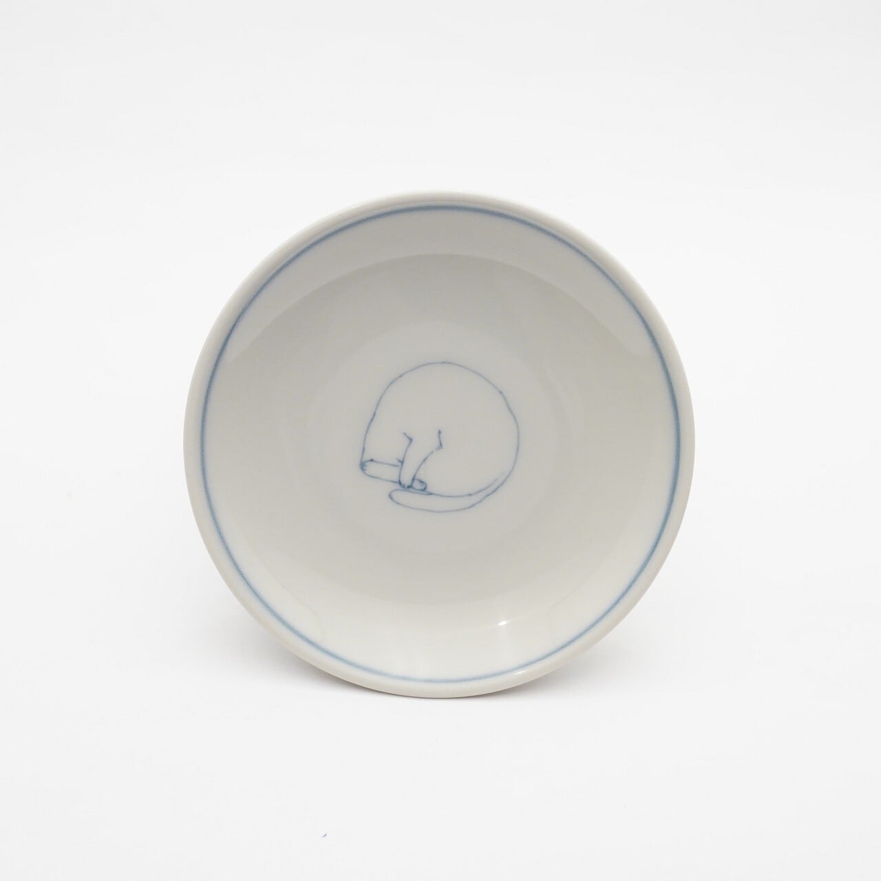 【二月窯】ねこまんまる小皿B