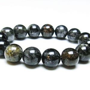 エレスチャルクォーツ ブレスレット 14mm ブラックエレスチャル 一点物 メール便可 [M便 1/10] 111-37809