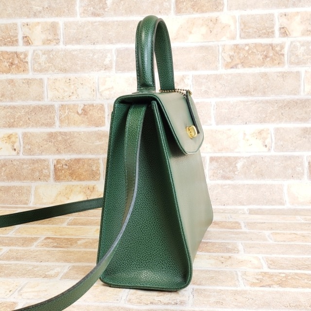 極美品 オールドコーチ ☆ イタリア製 ターンロック 2WAY ショルダー 