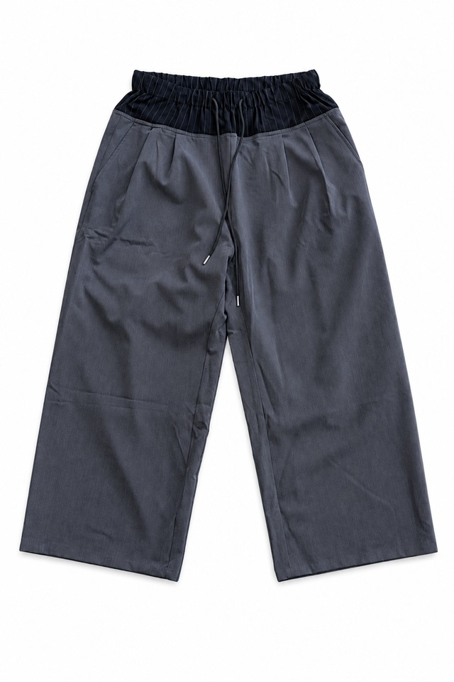 【 sale】Nora Lily/Stripe Panel Relaxed Pants-Grey