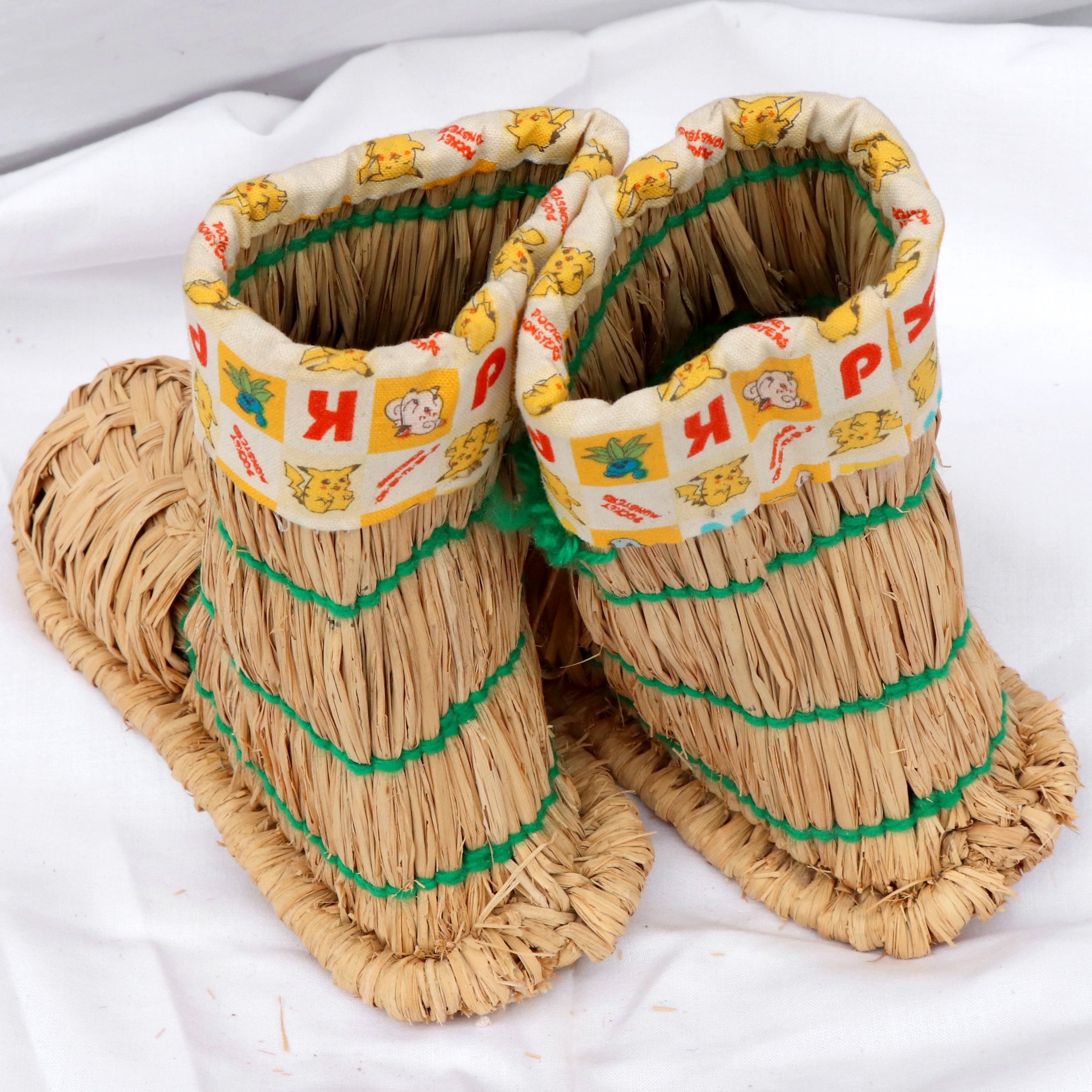 藁靴・わらぐつ・藁沓・雪靴・古民具・インテリア・No.240218-08・梱包