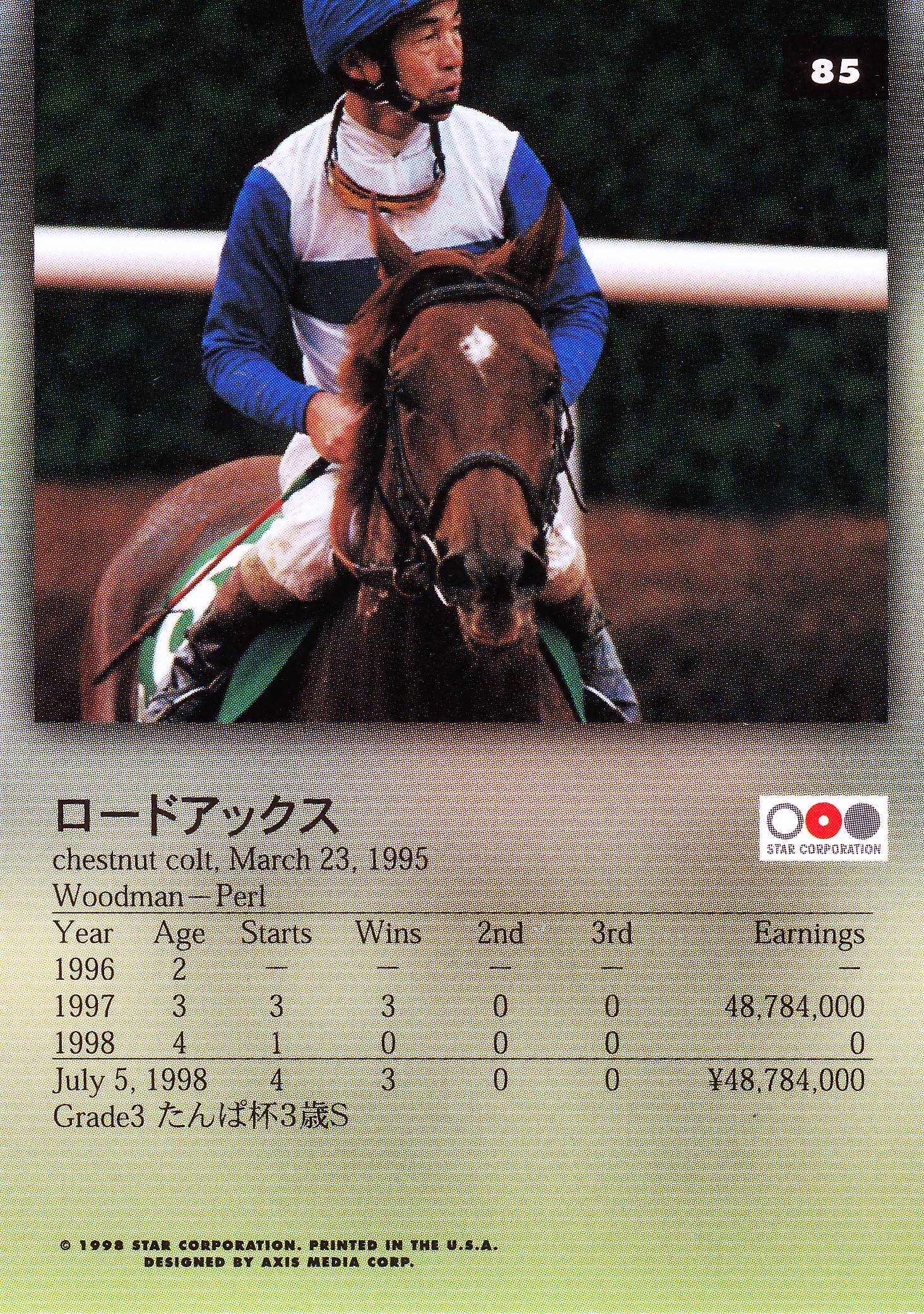 ロードアックス(金文字)「The Classic 1998 Road To The Winner」No.85