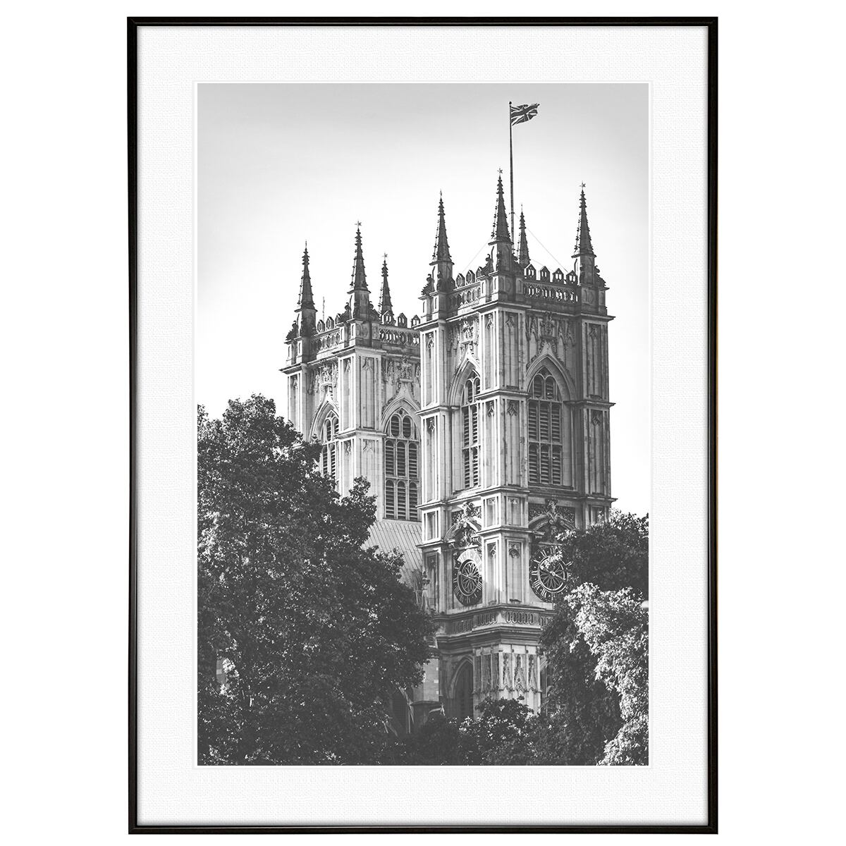 イギリス写真 ロンドン ウェストミンスター寺院 ヴィクトリア・タワー インテリア モノクロアートポスター額装 AS0751