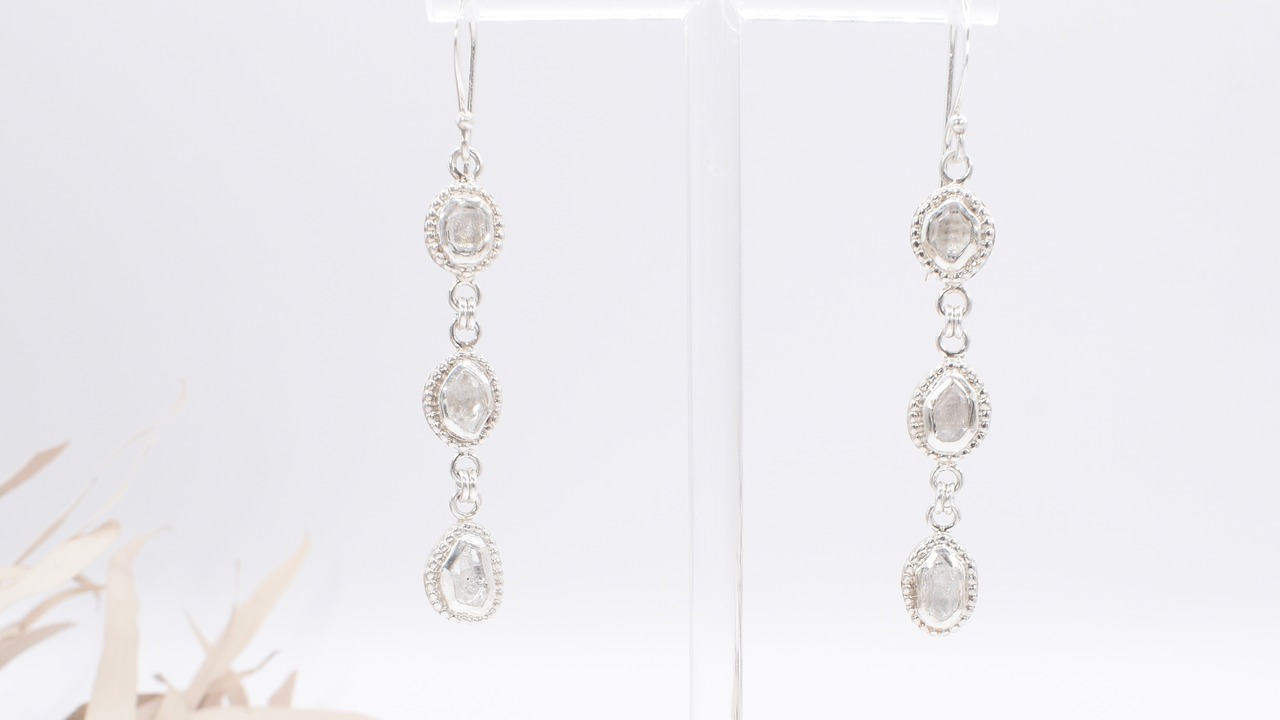 Harkimer diamond pierce 《silver925》【受注製作】