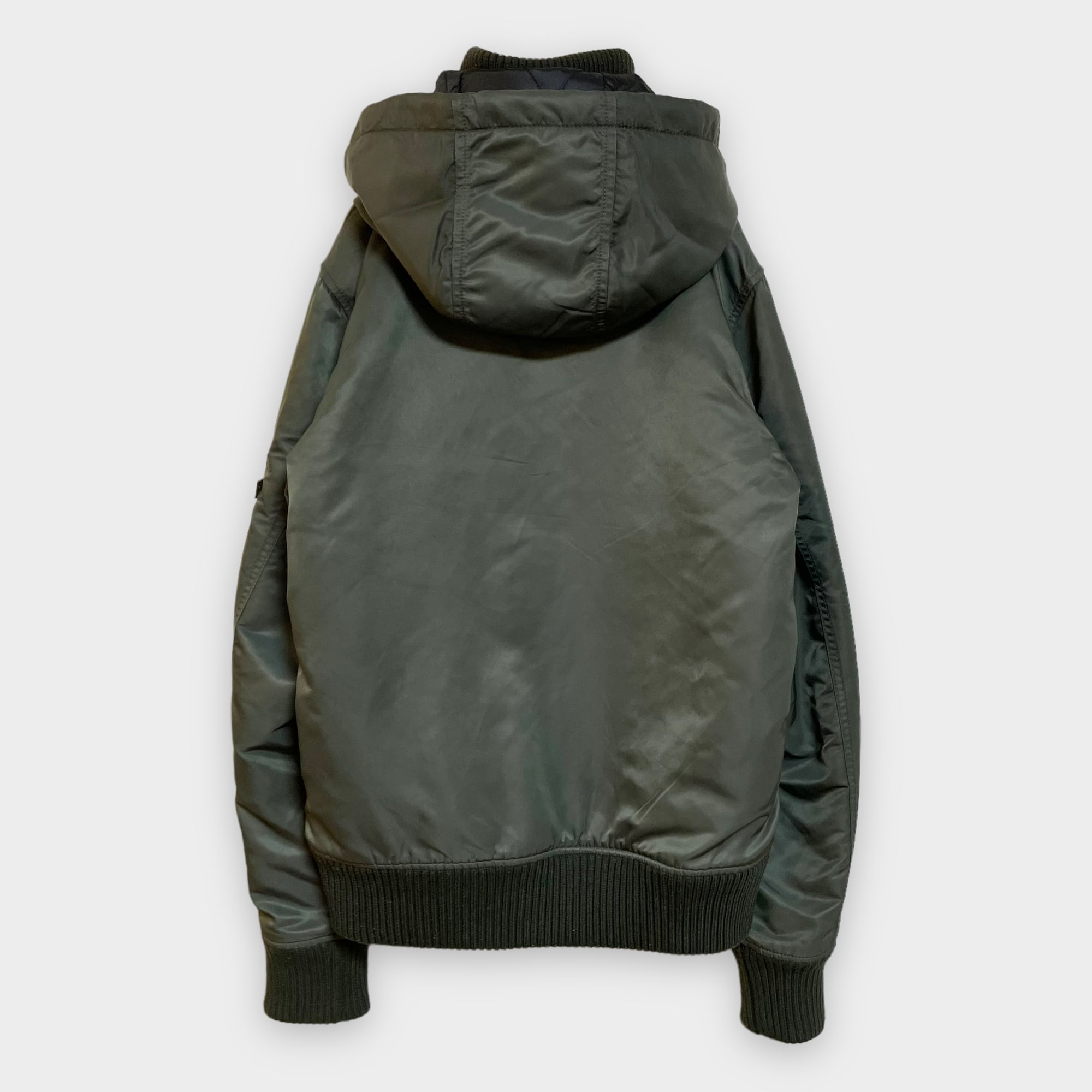 ALPHA INDUSTRIES】フーデッドリブジャケット フライトジャケット