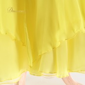 社交ダンス 衣装 スタンダードドレス ワンピース ドレス ソレリ SORELI 日本製 黄色 フロート レース 光沢 艶 パーティドレス パーティ 発表会 無地 ホログラム イエロー系 フェス コスチューム 競技用 舞台衣装 柔らかい フリル 大人 女性用 ステージ用 ゴージャス キラキラ シンプル 美しい フェミニン