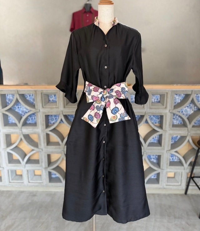 ワイドリボンkariyushiワンピース black