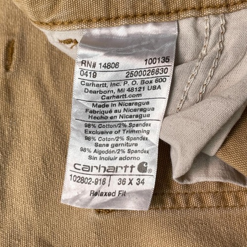 20s ニカラグア製 ブラウン ダブルニー Carhartt 36×34 詳細写真10