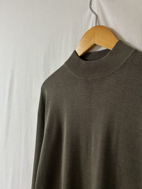 Silk × Cotton Mock Neck Sweater
