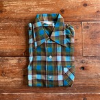 1970's Deadstock Cotton Plaid Flanel Shirt "Sussex"
