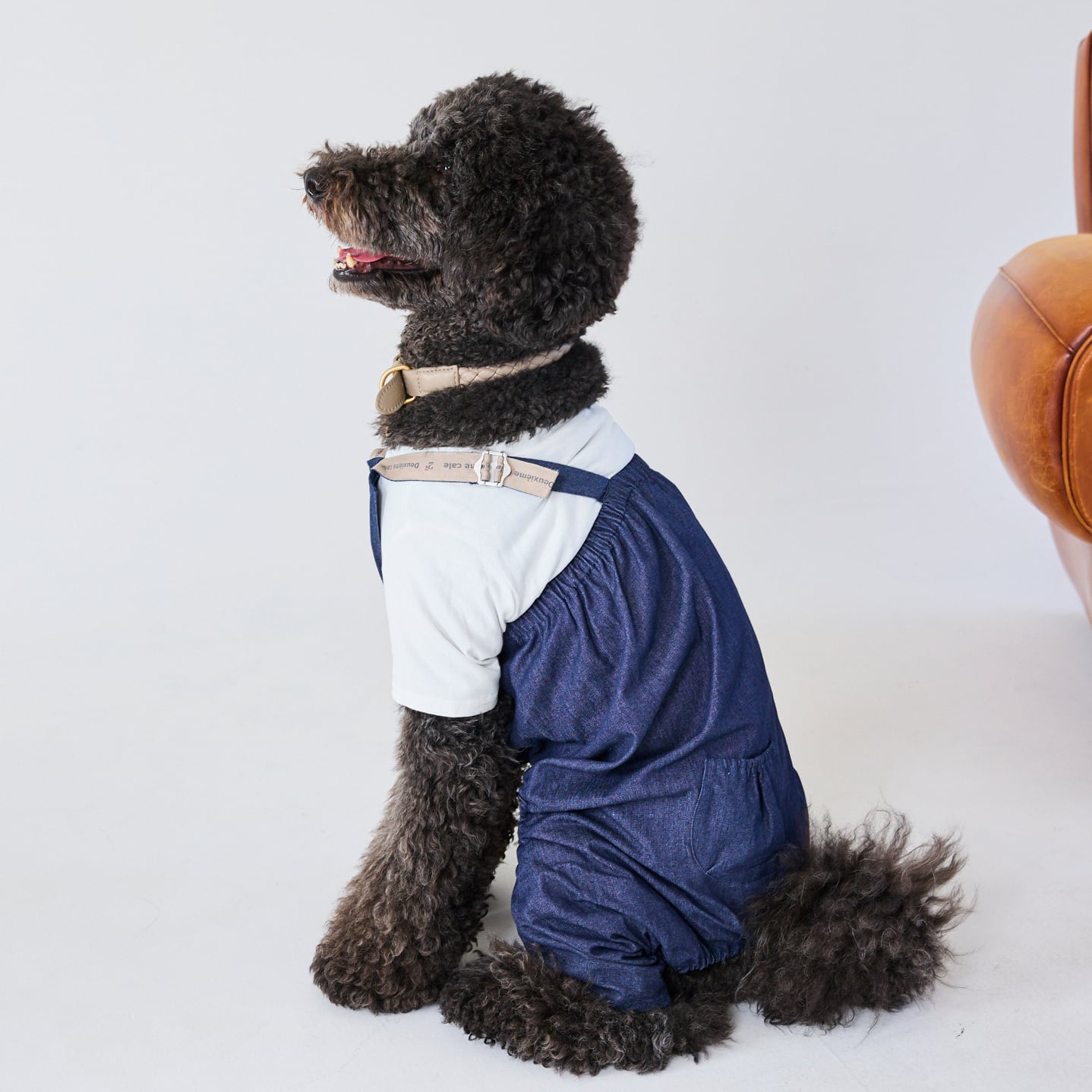 252033大型犬サイズ］デニムロンパース | 犬服ブランド 2e deuxieme