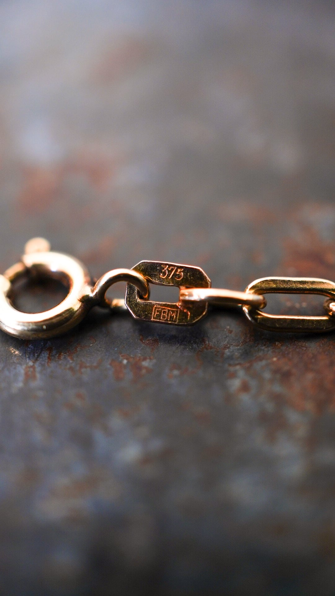 VINTAGE】U.K. VINTAGE 9ct イエロー ゴールド オーバル リンク