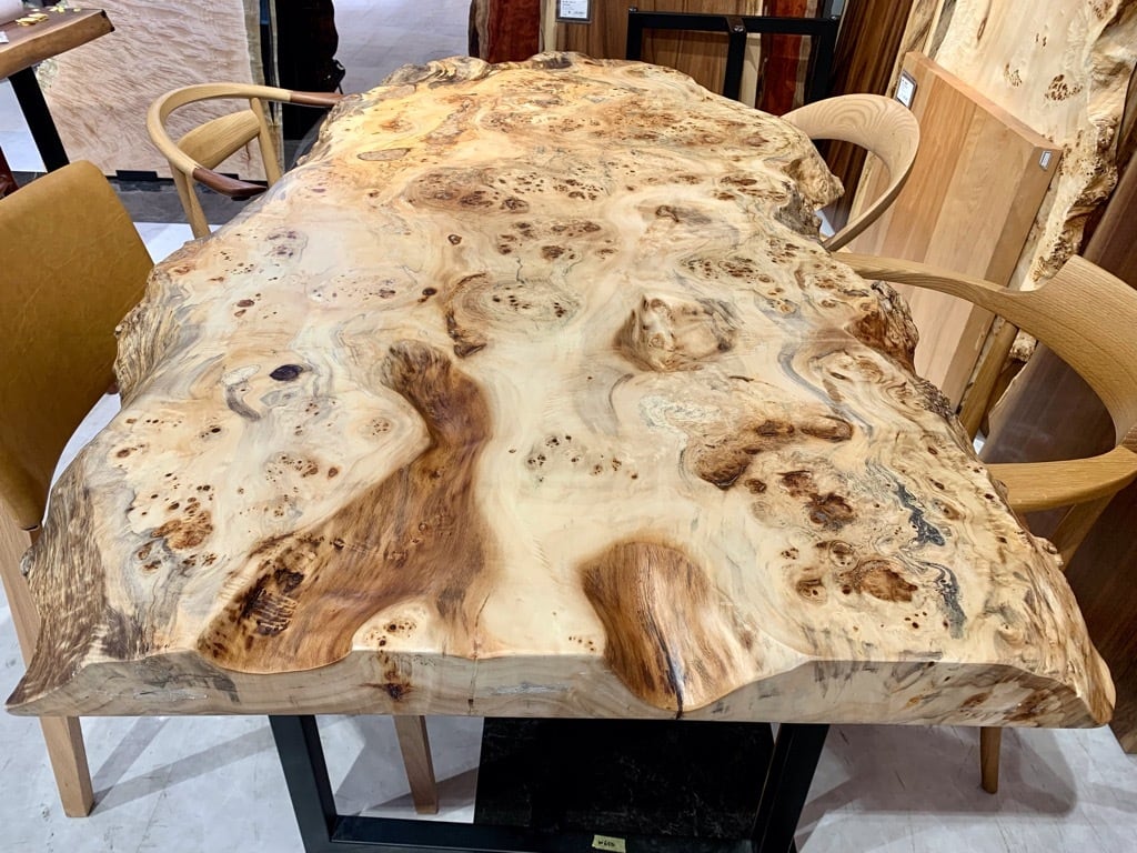 瘤 テーブル ポプラ瘤_1800×800-940×65_浅草本店_テーブル天板/一枚板 221752