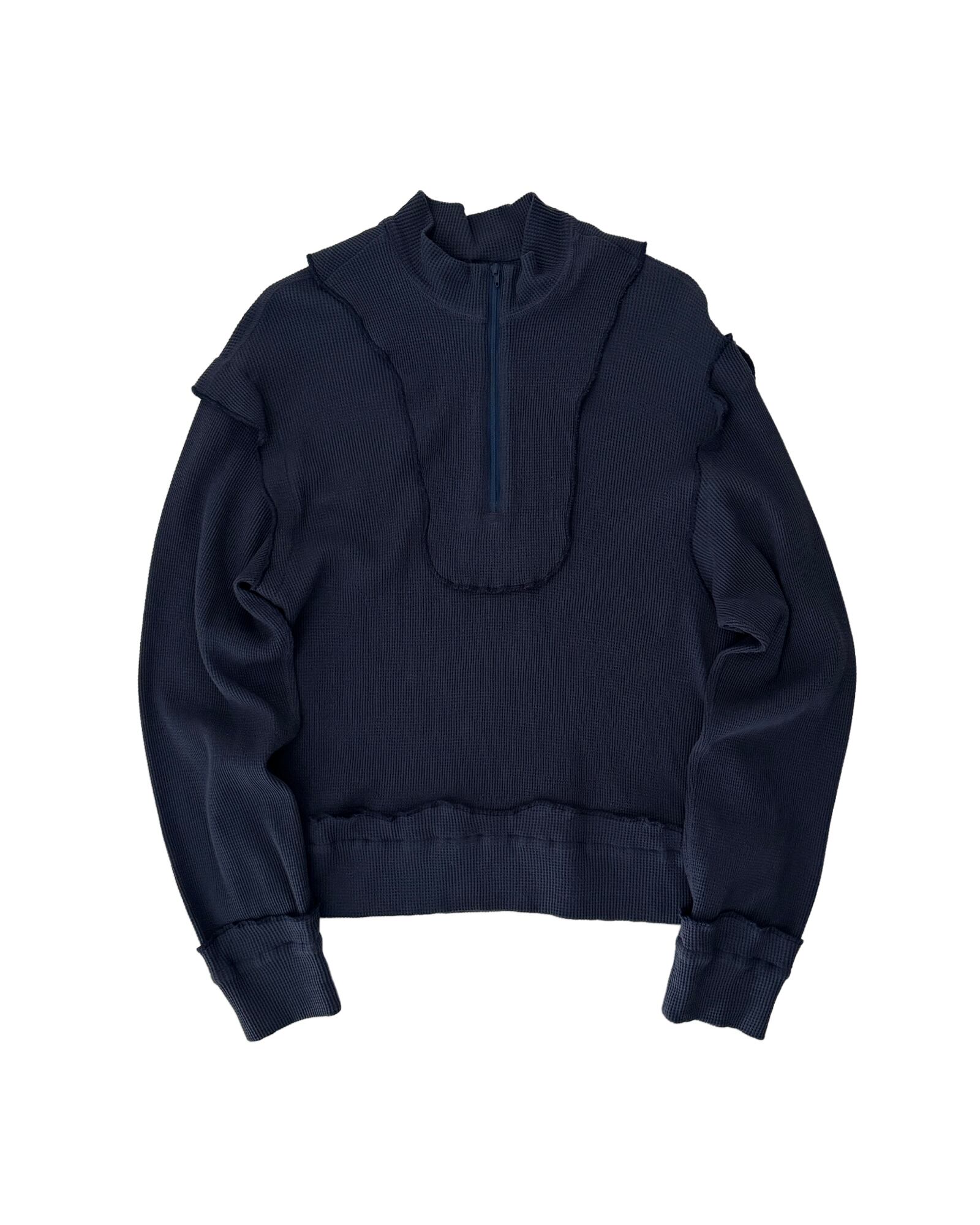 【 BELPER 】27SS PRE ODER "ZIP-NECK WAFFLE TOP" ( デポジット30%表記 )