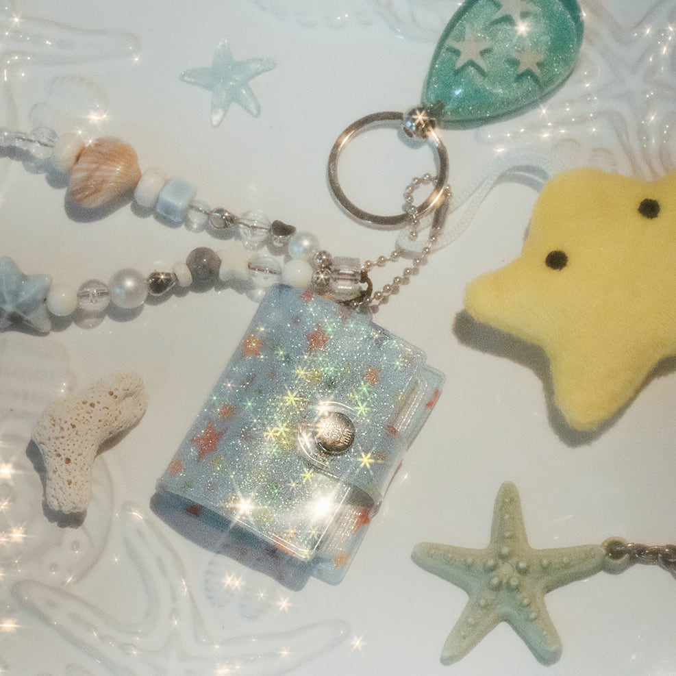 THENCE] Star ミニ アルバム キーホルダー（Glitter Sky Blue） | moim