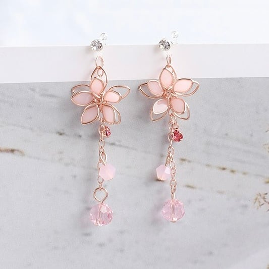 SAKURAモチーフピアス/イヤリング＊1R354 | cherie ange