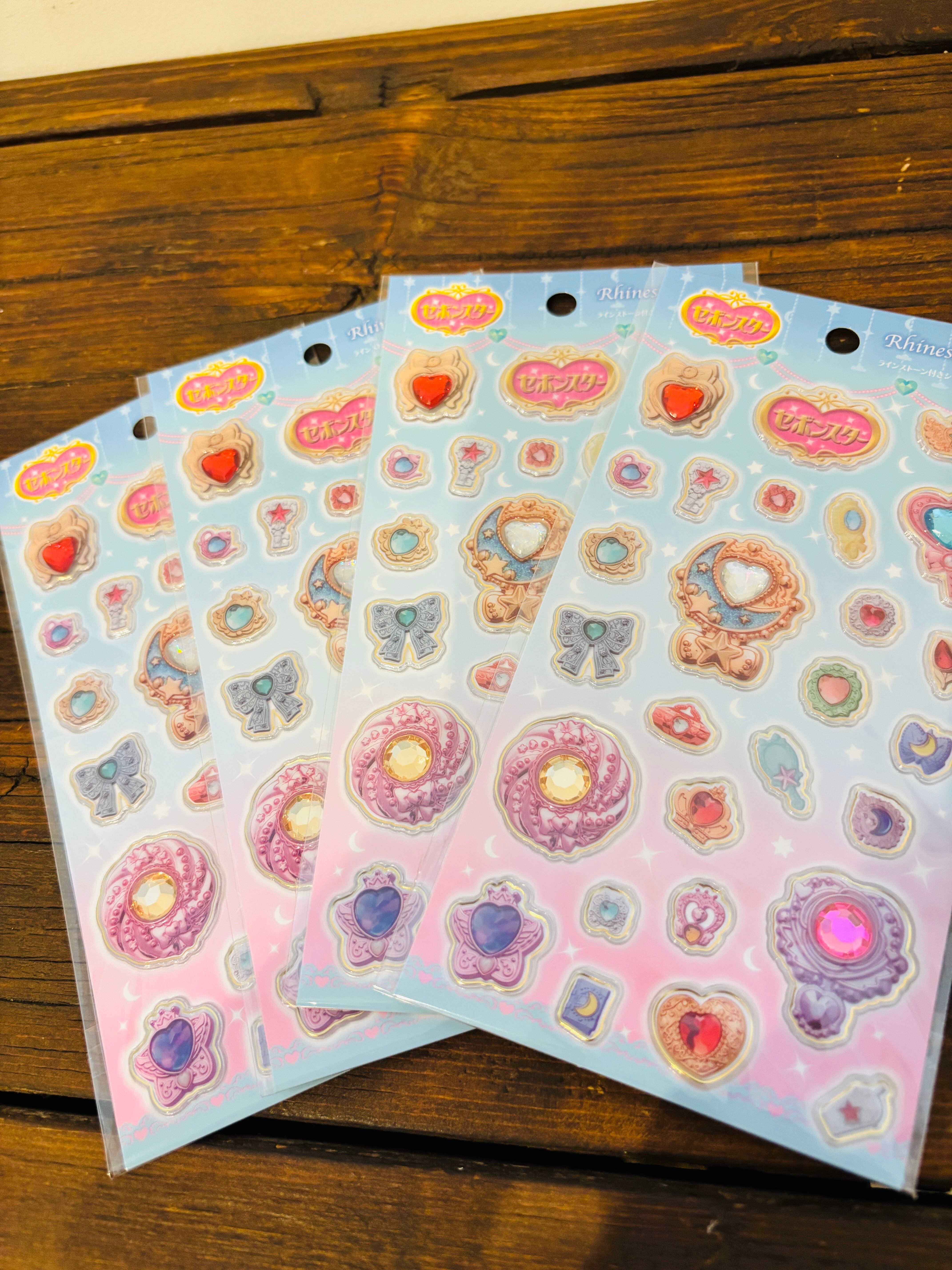 【SALE!】セボンスター ブルー ラインストーン付きシール X25