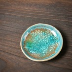 みずたまり豆皿 no.30 枝葉と魚