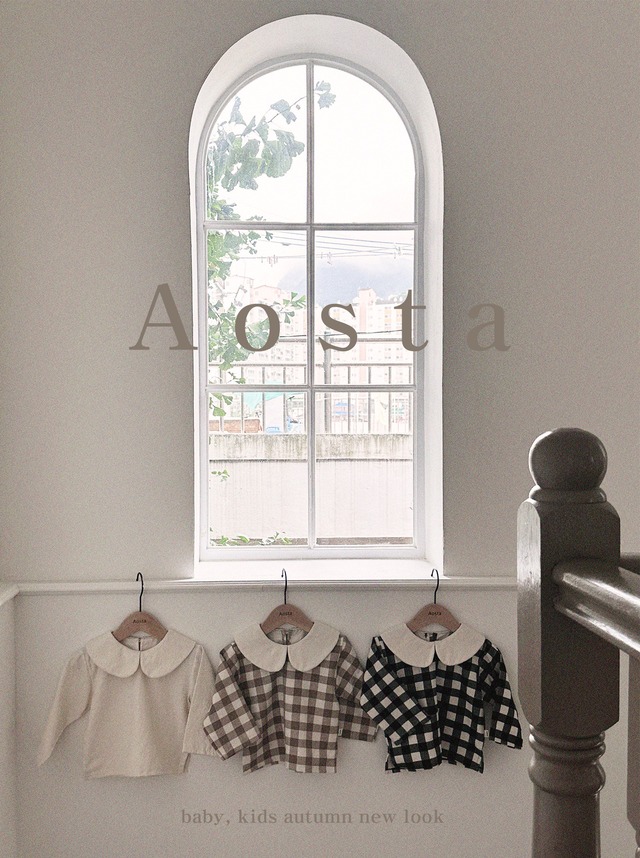 《秋ご予約》more shirt ★ ｜ご予約 秋 aosta アオスタ blouse ブラウス shirt シャツ 女の子 男の子 ベビー  check