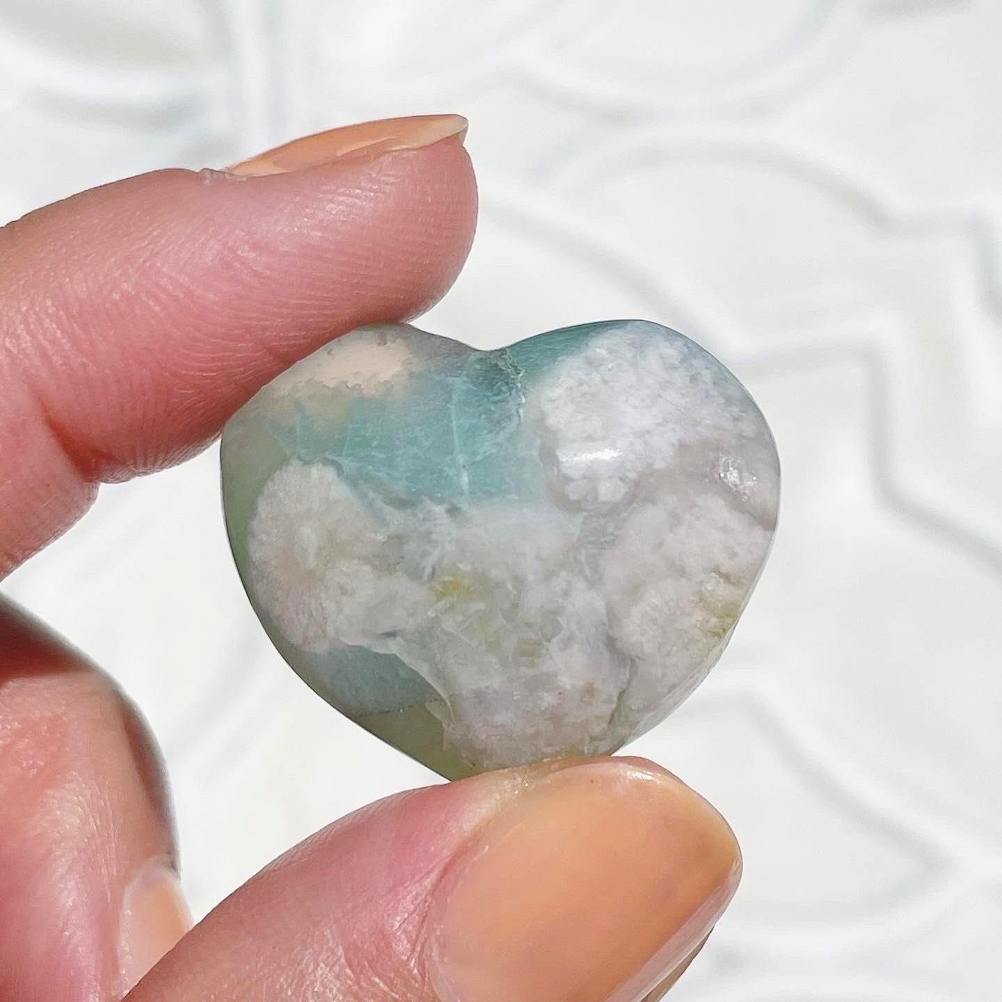 Flower Agate Heart 1