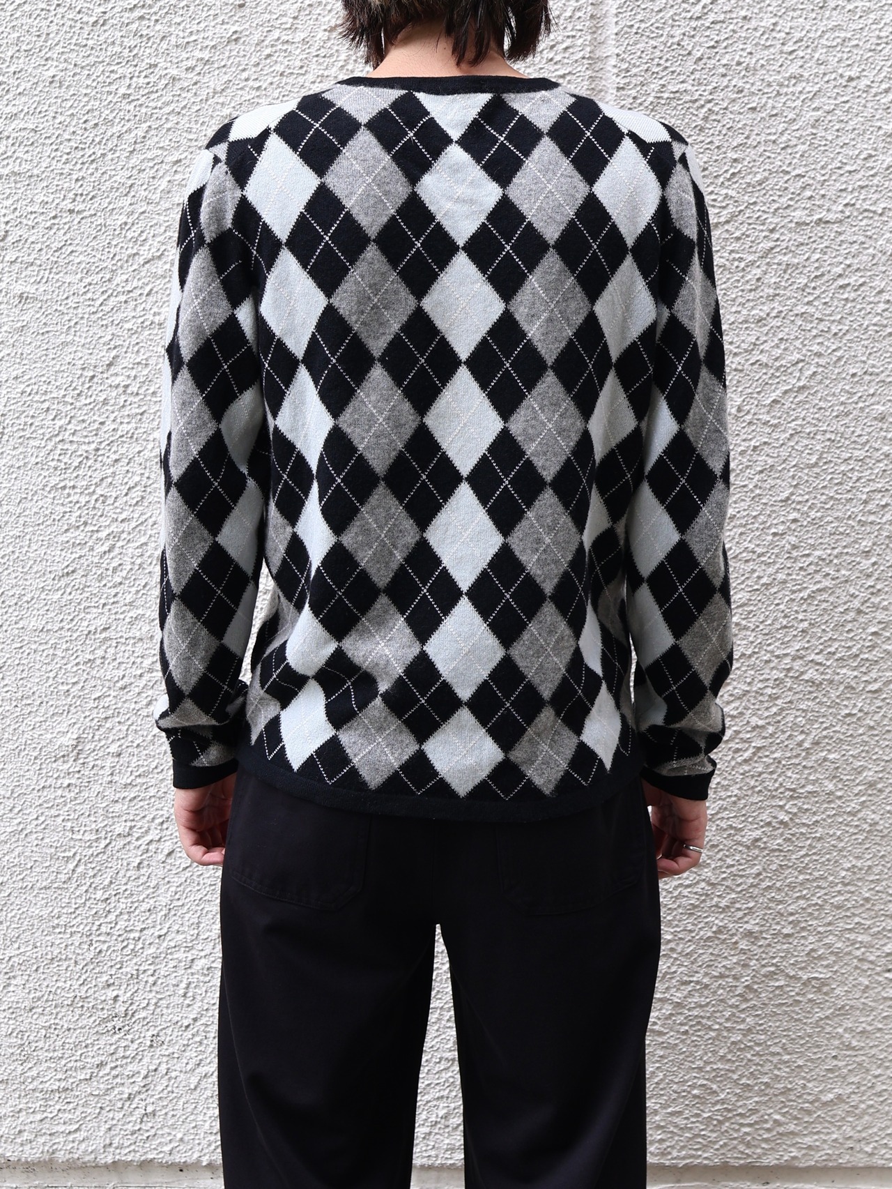 【comme des garcons】argyle cashmere knit
