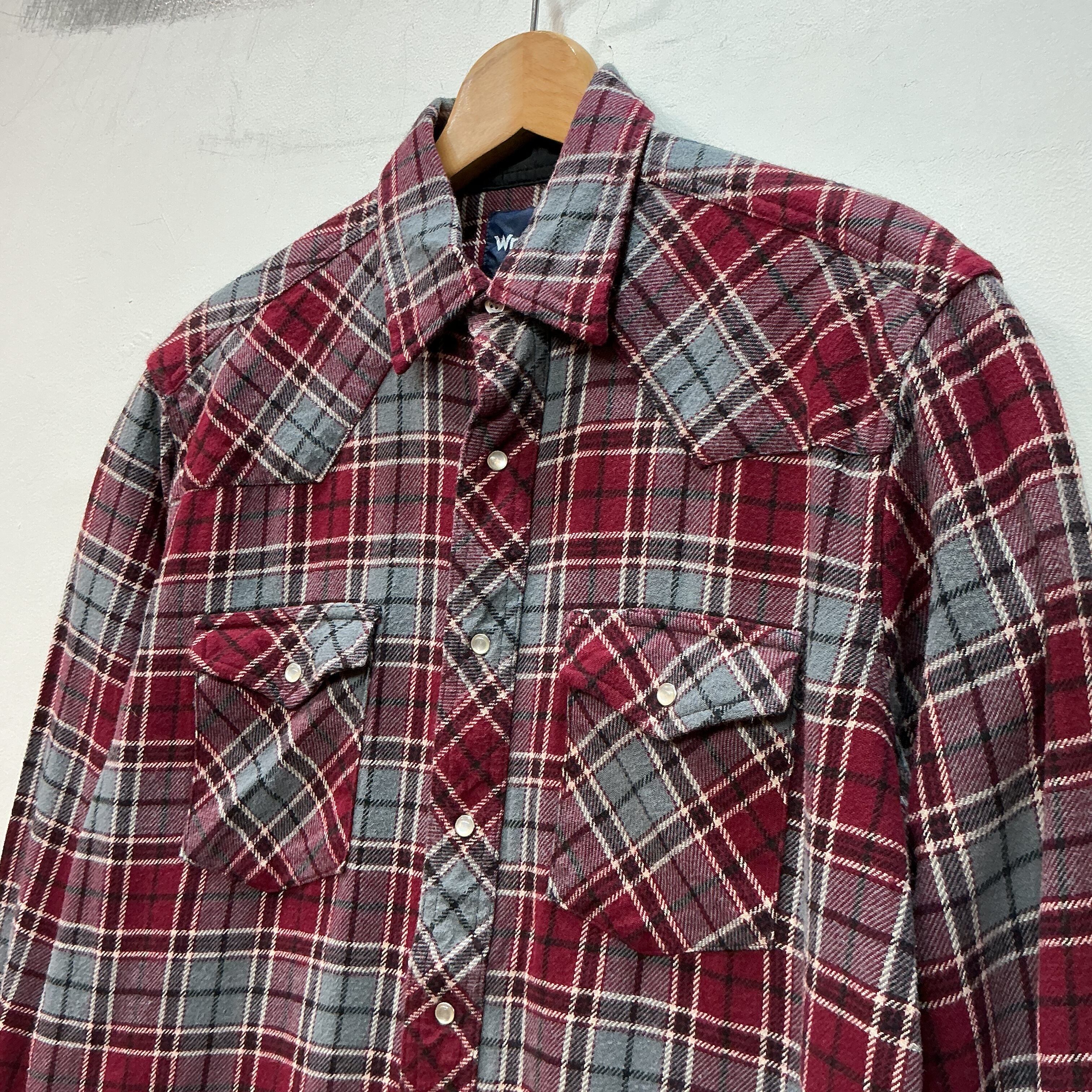 Wrangler　長袖シャツ　ウエスタンシャツ　90s　チェック　アメカジ 90's~ Wrangler ラングラー 長袖シャツ チェックシャツ ウエスタン