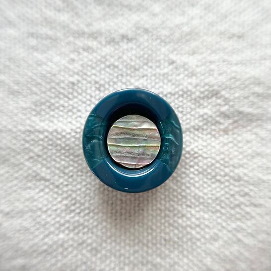 イタリア マリンブルー×黒蝶貝 18㎜