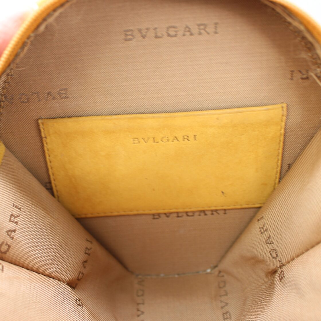 BVLGARI ROUND TYPE LOGO LEATHER SHOULDER BAG/ブルガリヨーヨーB01 