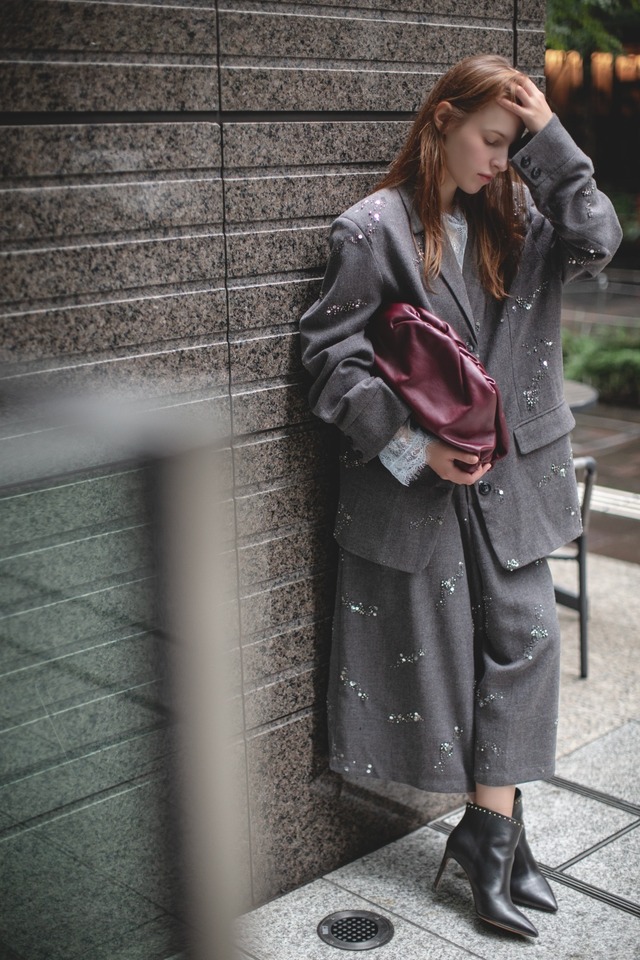 (select)ビーズワイドパンツ