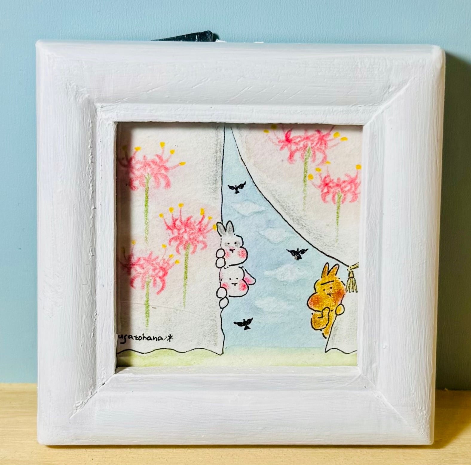 うさぎのむう】ブッシュドノエル2024(原画) 手描きイラスト 絵 雑貨