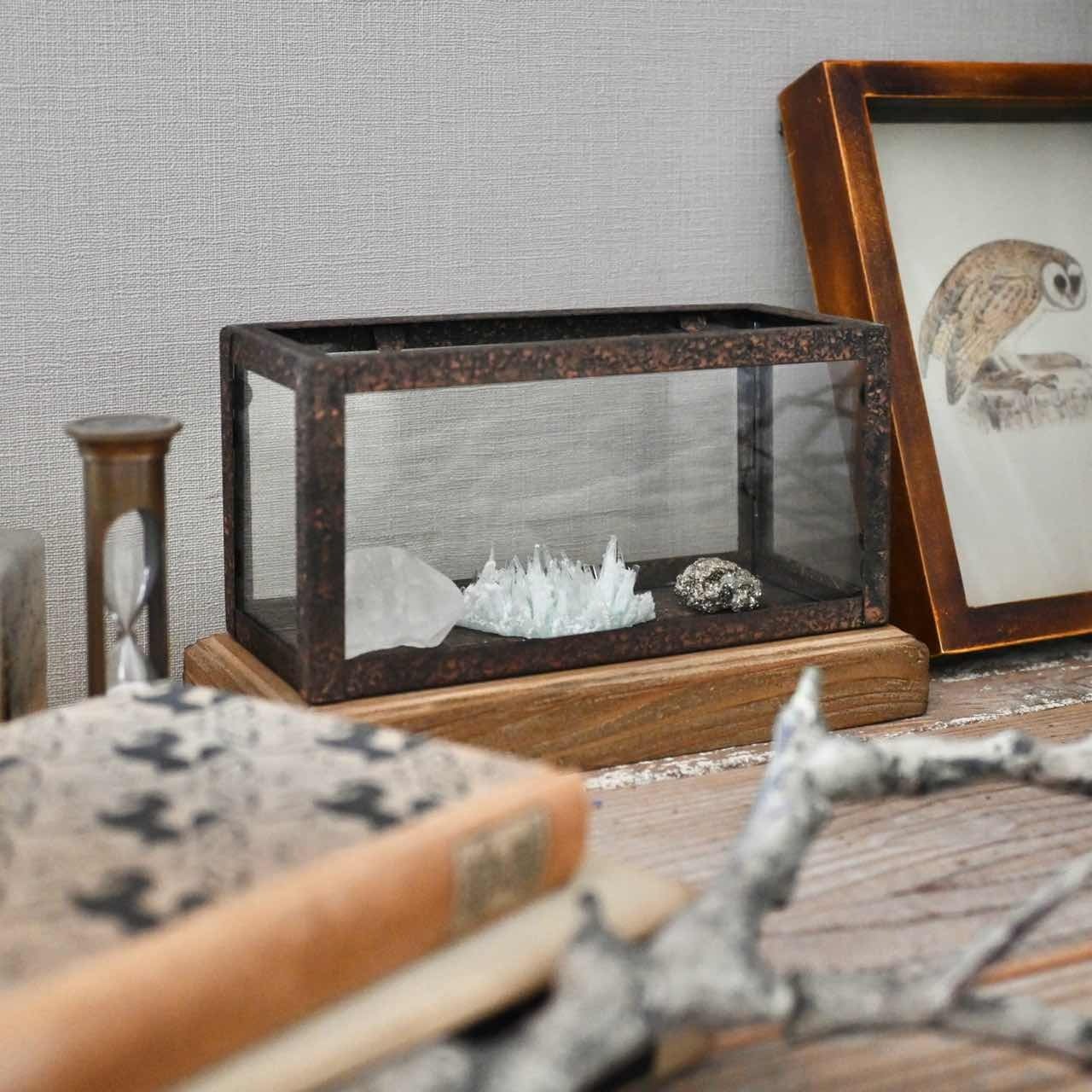 80s レトロポップガラストップアイアンテーブルグリッド柄 ポストモダン