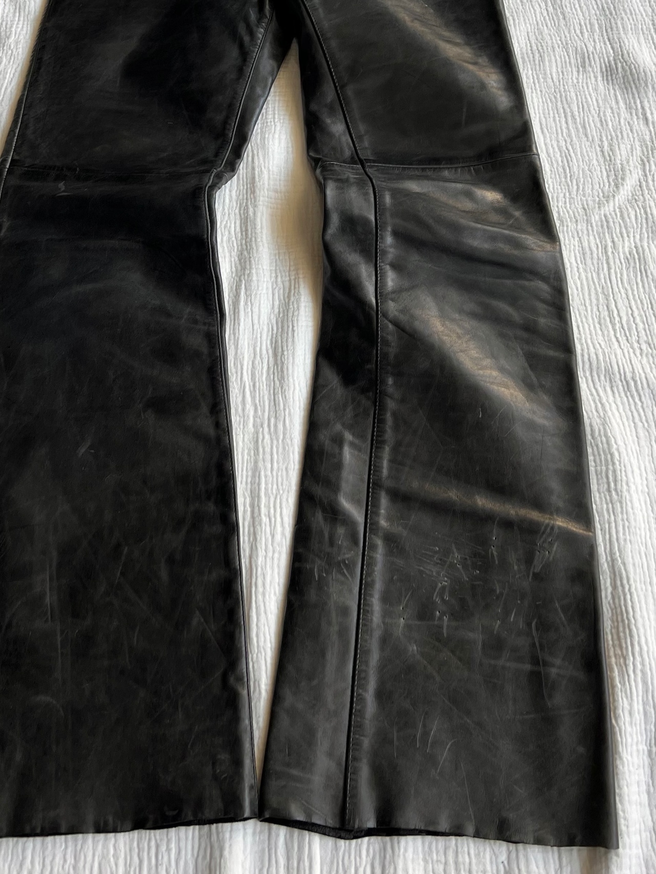 "5351 Pour Les Hommes" Leather Flared Pants